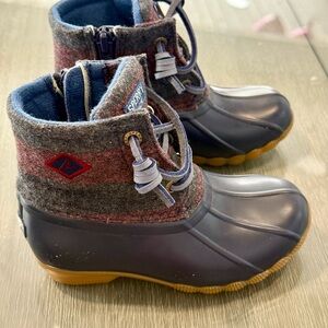 Sperry Kids' Navy and Maroon Rain Boots